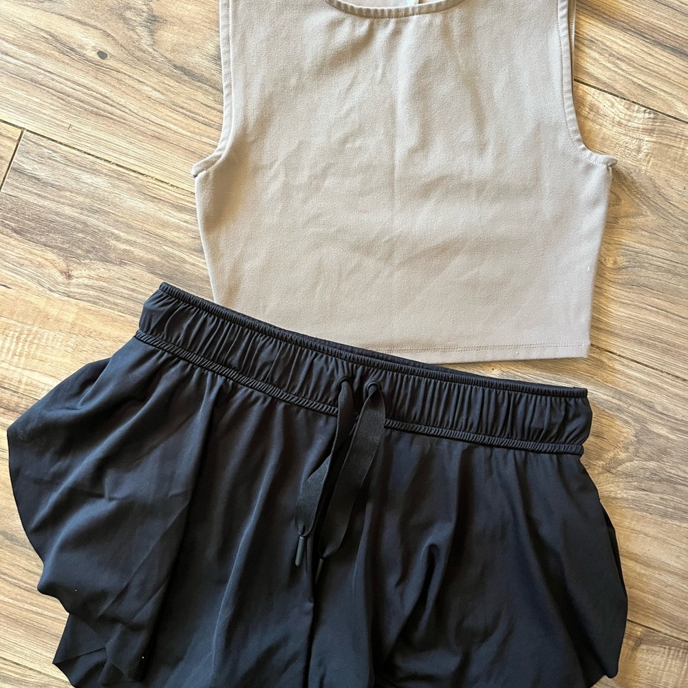 Yogalicious Taupe Crop Tank Top